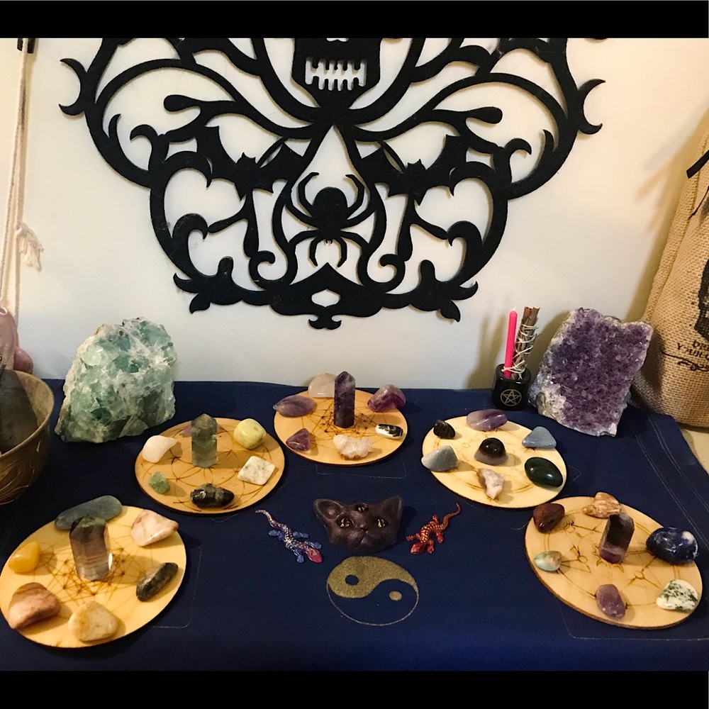 Handmade 4” crystal grid, double sided